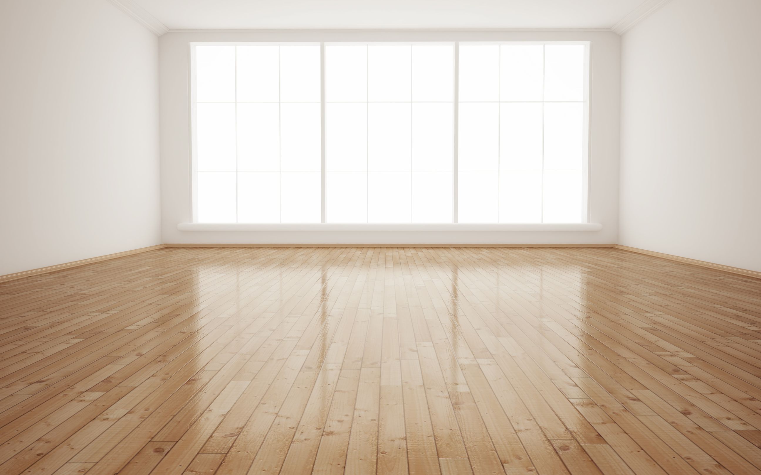 Empty Room With Bare Concrete Wall And Wood Floor 3d